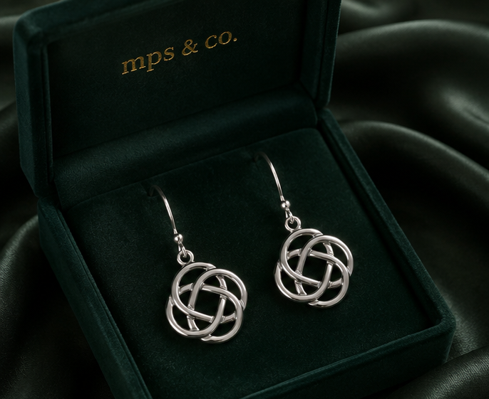 925 Sterling Silver Celtic Knot Dangle Earring