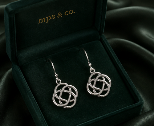 925 Sterling Silver Celtic Knot Dangle Earring