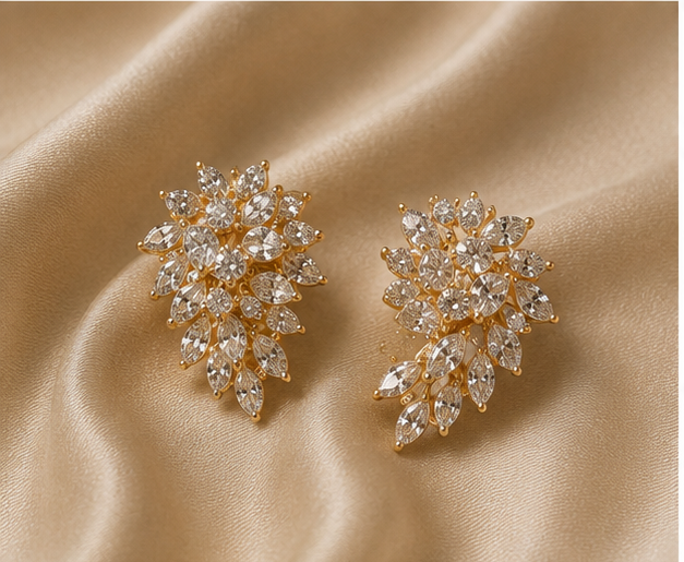 Majestic Marquise Cluster Statement Studs
