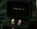 Whimsical S-Curve Pear-Cut AD Studs
