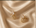 Whimsical S-Curve Pear-Cut AD Studs