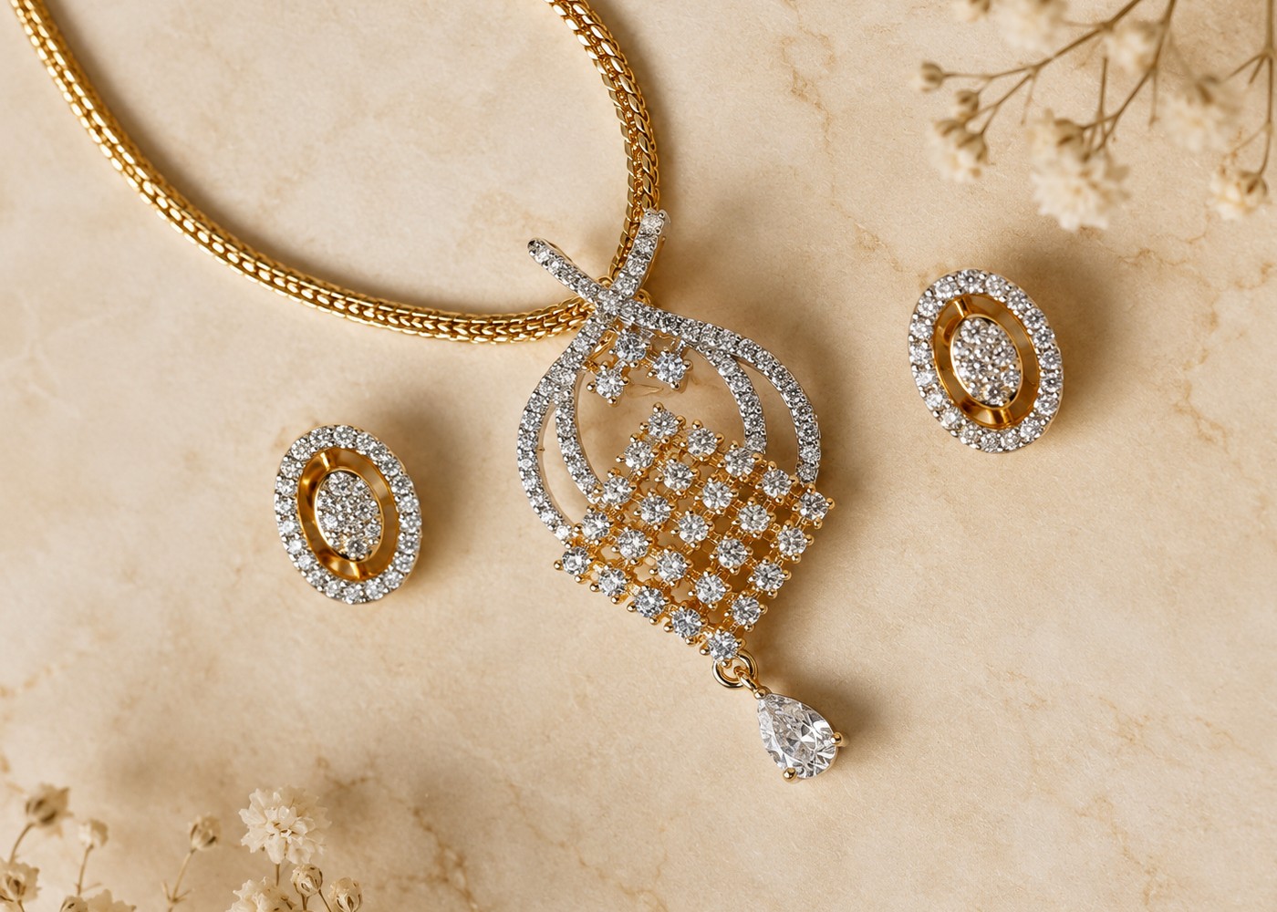 Crystal Grace Pendant Set