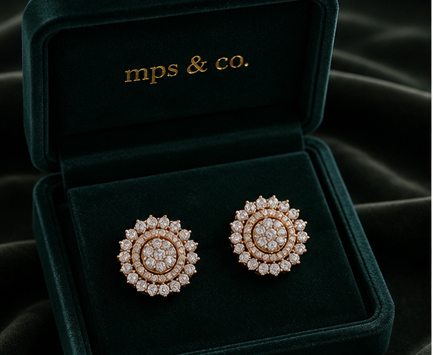 Imperial Multi-Layered Circular Chakri Studs