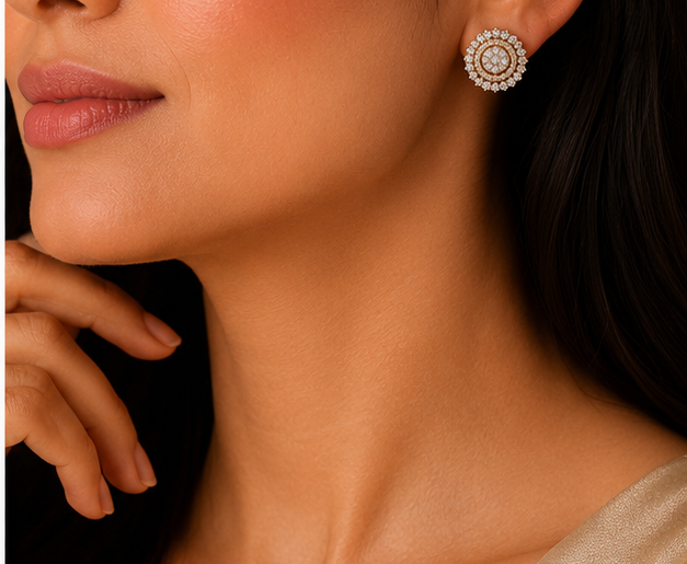 Imperial Multi-Layered Circular Chakri Studs