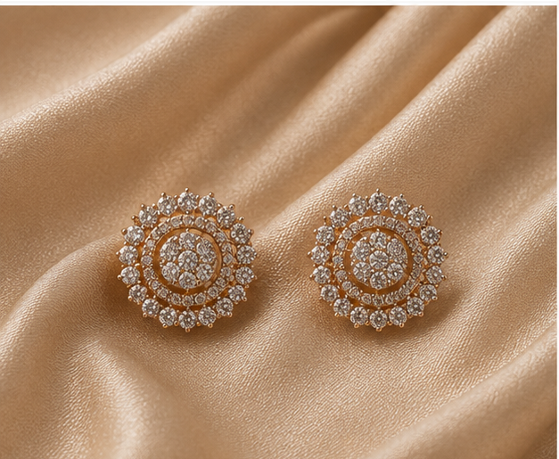 Imperial Multi-Layered Circular Chakri Studs