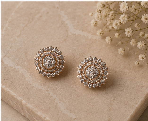 Imperial Multi-Layered Circular Chakri Studs