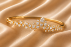 Sparkling Tiara Chevron Crown Cluster Bangle