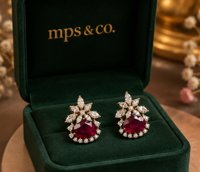 Ruby Royale Earrings