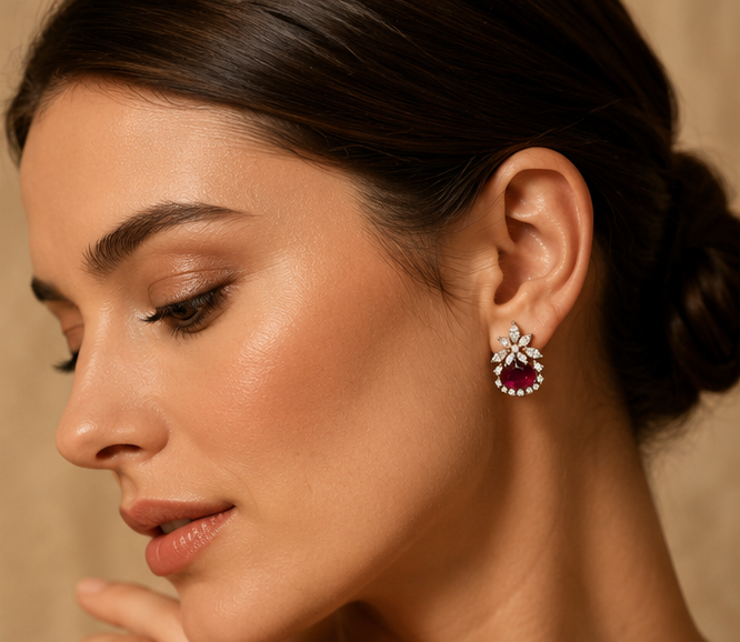 Ruby Royale Earrings