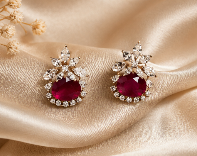 Ruby Royale Earrings