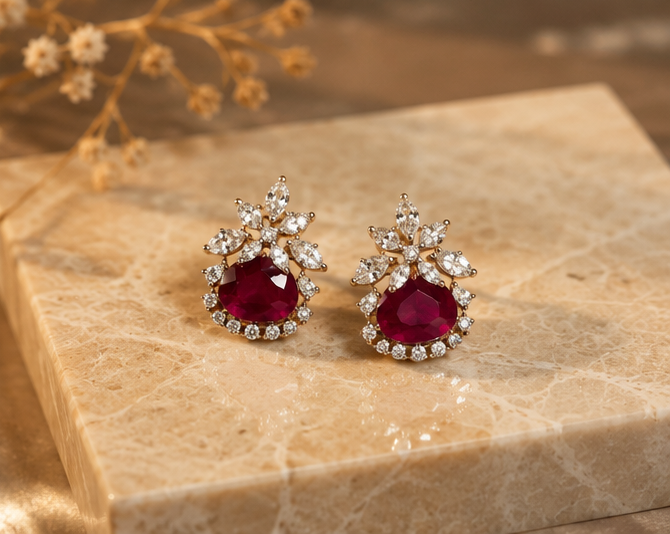 Ruby Royale Earrings