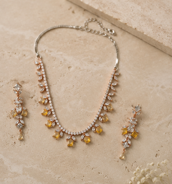 Amber Glow Necklace Set