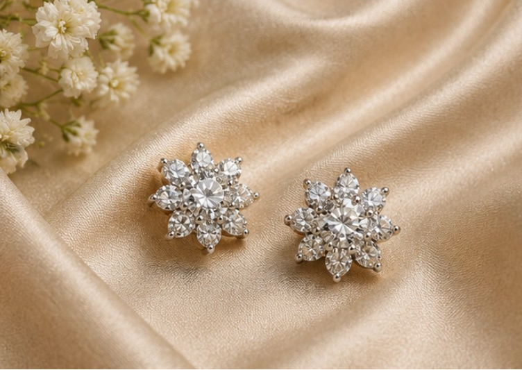 Crystal Snowflake Studs