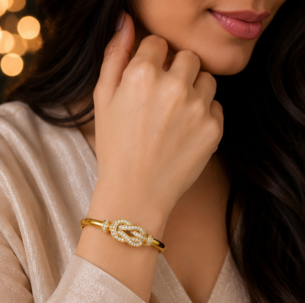Infinity Knot Statement Bangle