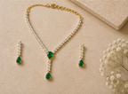 Imperial Emerald Drop Necklace Set