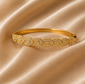 Interlocking Chevron Geometric Bangle