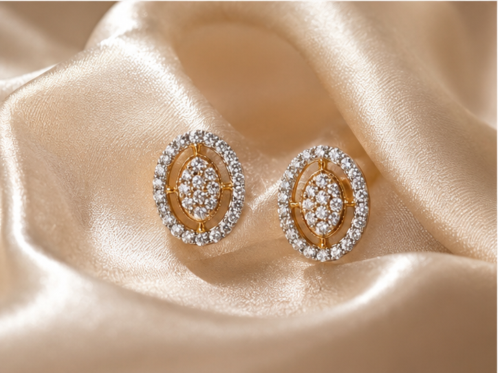 Royal Oval Sparkle Studs