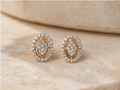 Royal Oval Sparkle Studs
