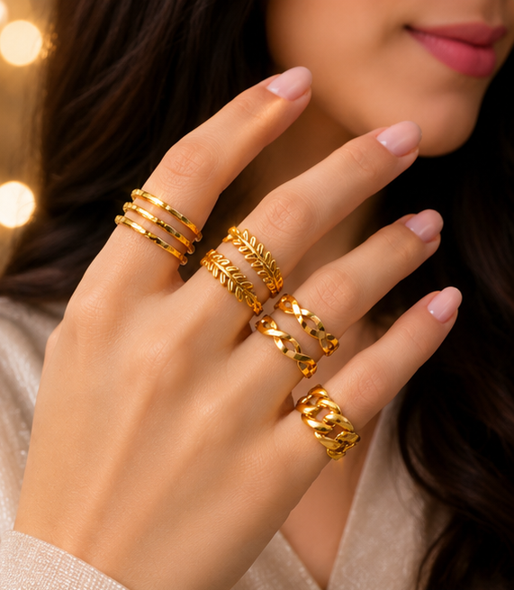 Premium Minimalist Stackable Ring Set