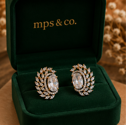Crystal Bloom Statement Earrings
