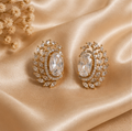 Crystal Bloom Statement Earrings