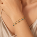 Dainty Azure Bead Layered Bracelet | MPS & Co.