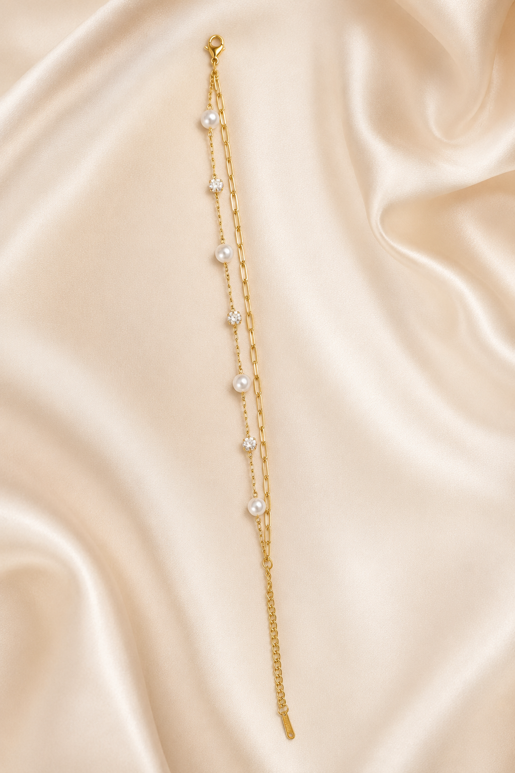 Delicate Double Layer Pearl Bracelet | MPS & Co.