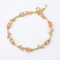 Champagne Vine Leaf Crystal Statement Bracelet | MPS & Co.