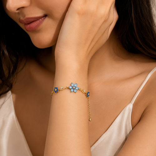 Blue Blossom Floral Vine Bracelet | MPS & Co.