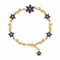 Royal Blue Blossom Floral Vine Bracelet | MPS & Co.