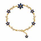 Royal Blue Blossom Floral Vine Bracelet | MPS & Co.