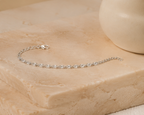 Elegant Oval Cut Solitaire Station Bracelet | MPS & Co.