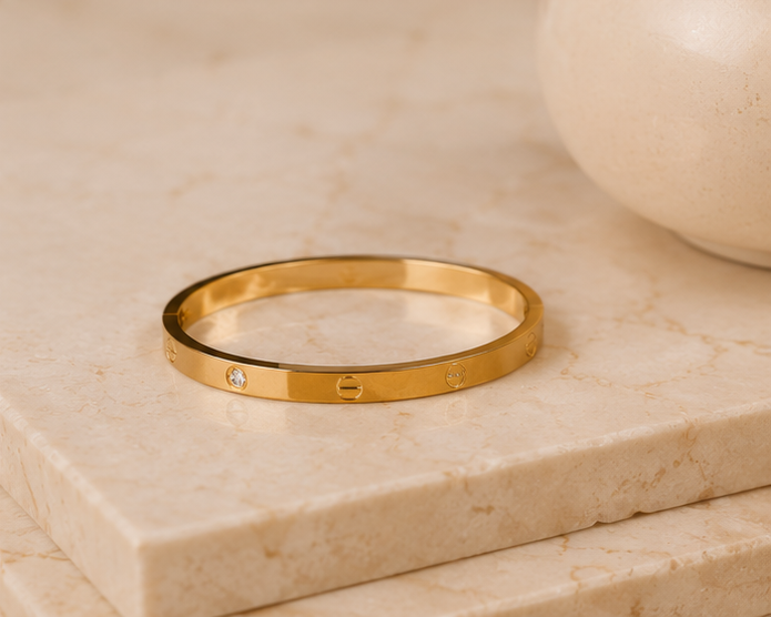 Iconic Minimalist Screw Motif Bangle | MPS & Co.