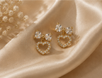 Elegant Bow and Heart Drop Earrings | MPS & Co.