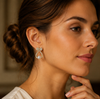 Pearl Teardrop Bow Earrings | MPS & Co.