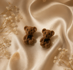 Tactile Velvet Teddy Bear Stud Earrings | MPS & Co.