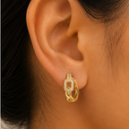 Radiant Pave Chain Link Huggie Earrings | MPS & Co.