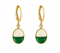 Split Oval Enamel Dangler Earrings | MPS & Co.