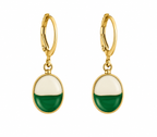 Split Oval Enamel Dangler Earrings | MPS & Co.
