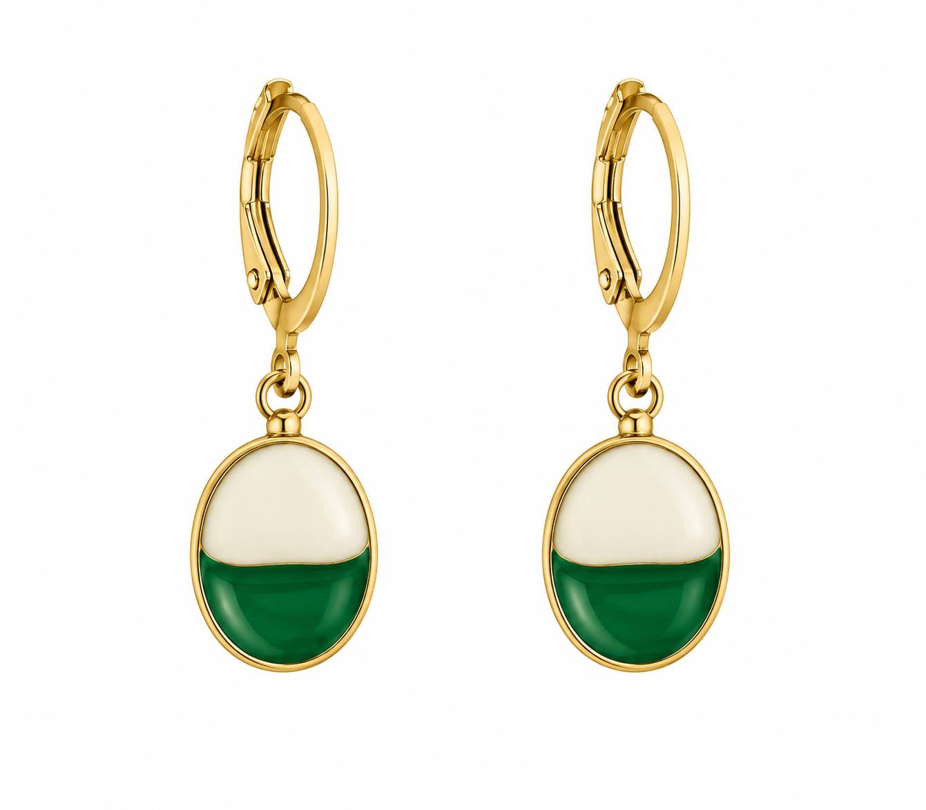 Split Oval Enamel Dangler Earrings | MPS & Co.