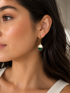 Split Oval Enamel Dangler Earrings | MPS & Co.