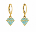 Turquoise Diamond Gem Dangler Earrings | MPS & Co.