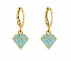 Turquoise Diamond Gem Dangler Earrings | MPS & Co.