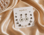 Elegant Floral Multi-Stud Earring Set of 7 | MPS & Co.