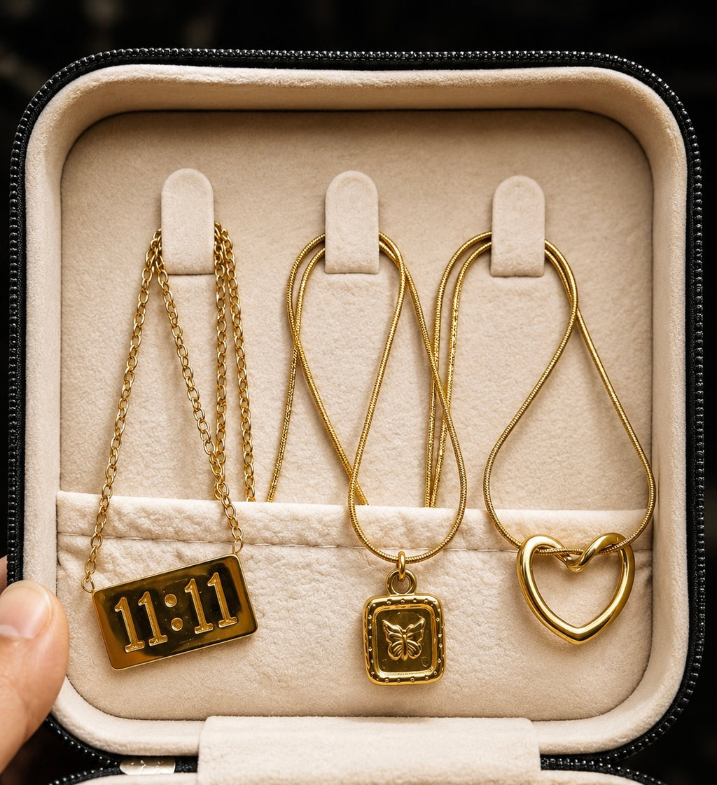 10 - Anti-Tarnish Gold Jewellery Gift Set with Travel Case | MPS & Co.