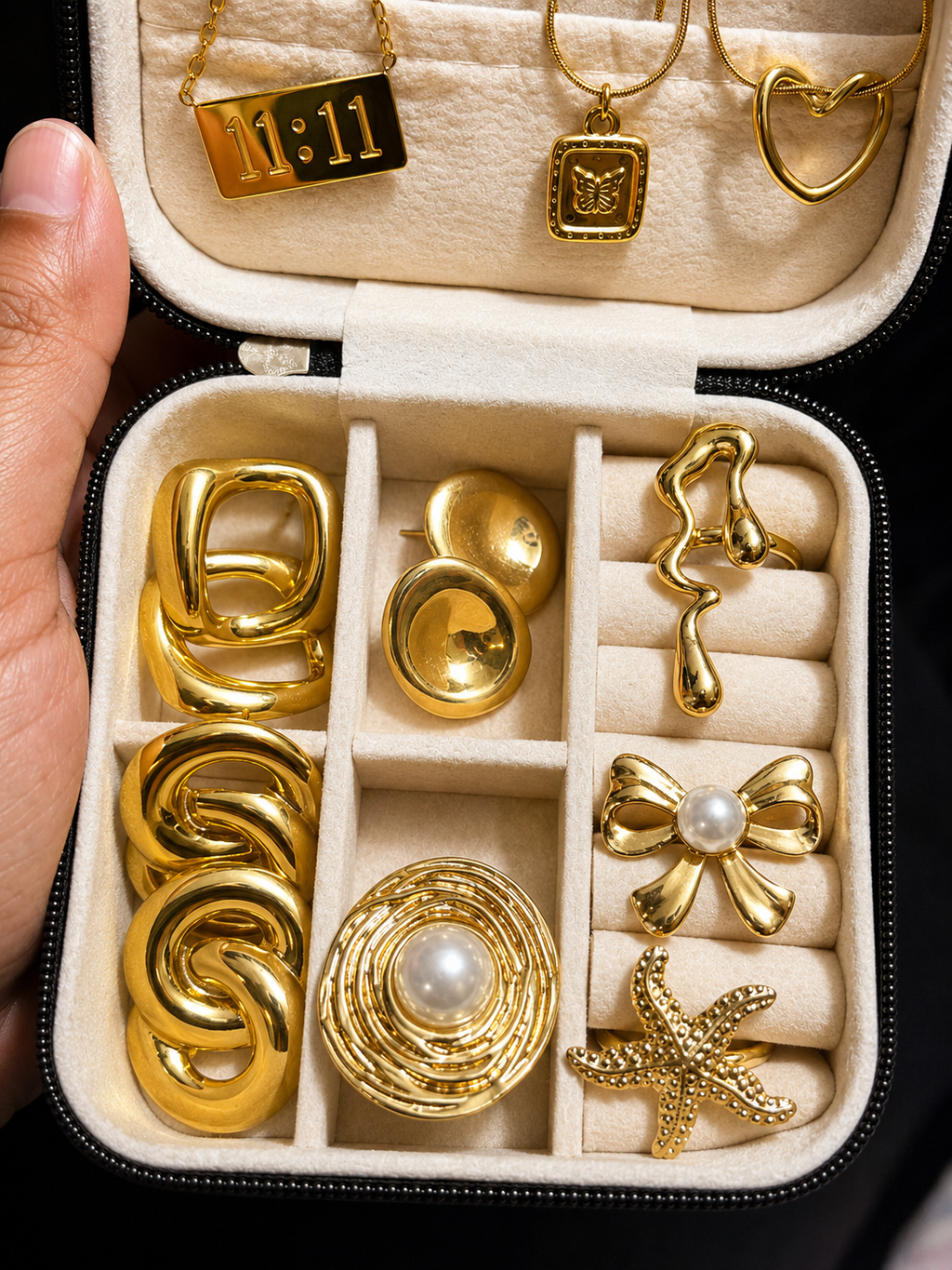 10 - Anti-Tarnish Gold Jewellery Gift Set with Travel Case | MPS & Co.