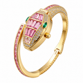 Luxury Pink Crystal Serpent Watch Bracelet | MPS & Co.