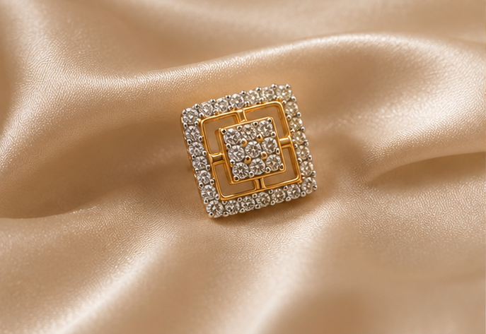 Contemporary Geometric Men's Single Ear Stud | MPS & Co.