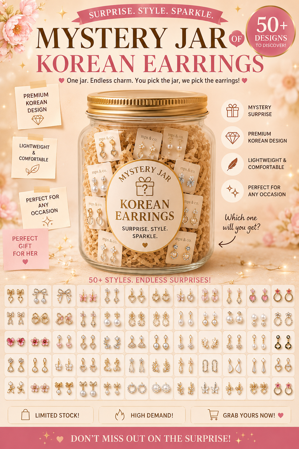 Ultimate Korean Earring Mystery Surprise Jar | MPS & Co.