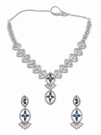 Baroque Sapphire Starburst Necklace Set